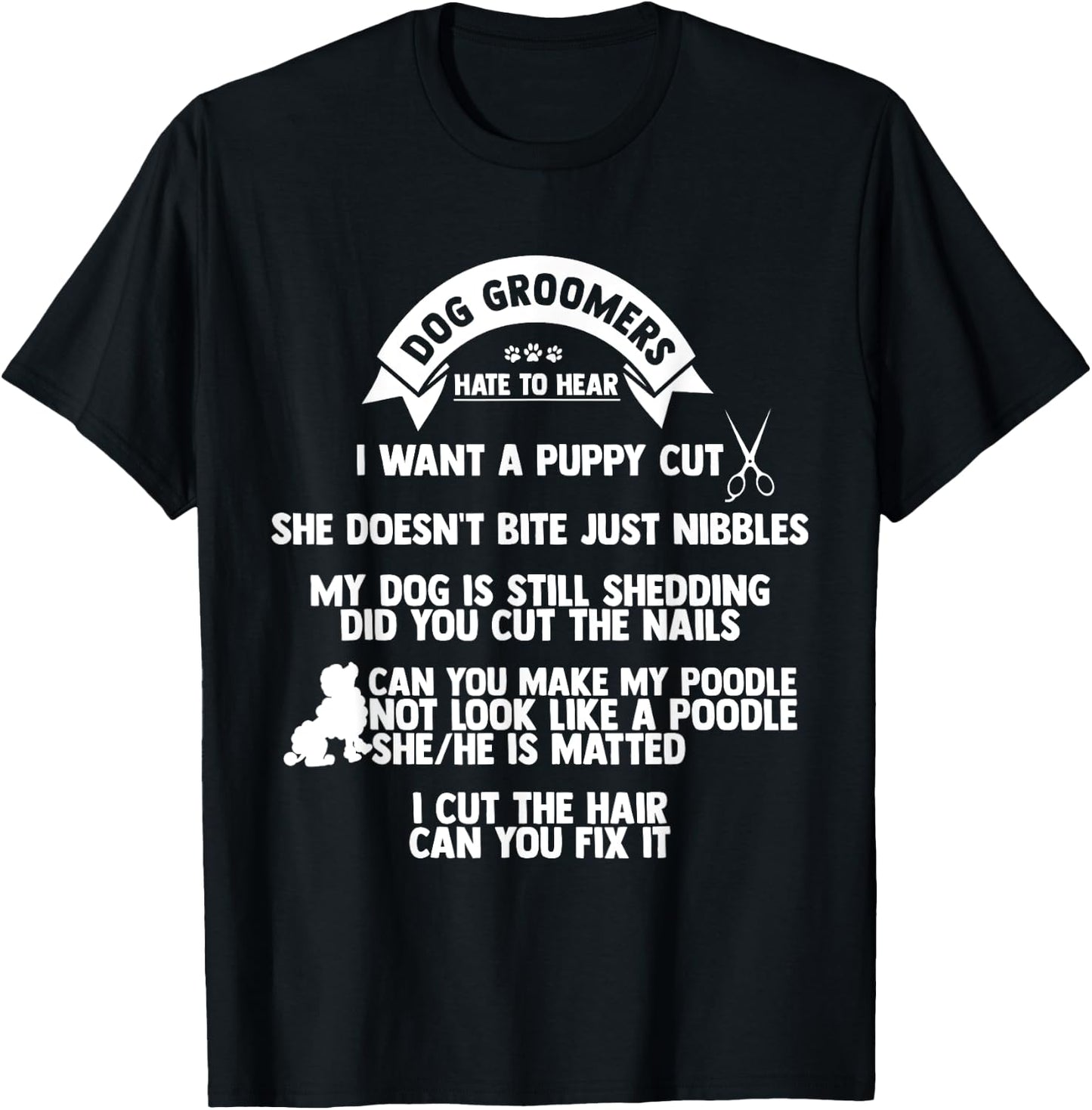 Dog hairdressers hate to hear it, Furologist dog hairdresser Hu T-Shirt - T-Shirt | Black