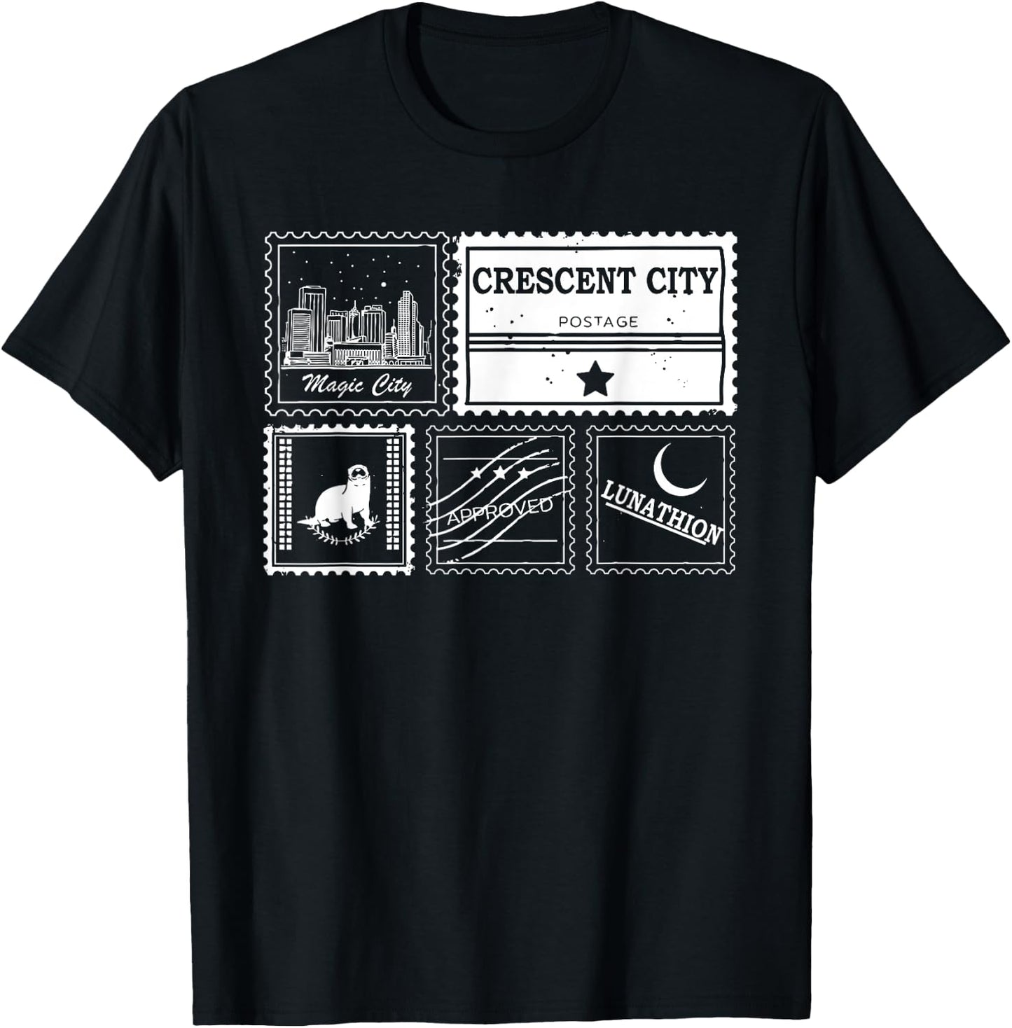 Crescent City Postal Service, Funny Crescent City Otter T-Shirt - T-Shirt | Black