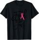 Faith Over Fear Cross Breast Cancer Awareness Christian T-Shirt - T-Shirt | Black