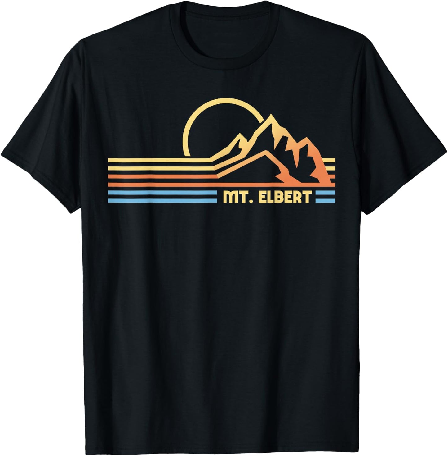 Mt. Elbert Colorado hiking hiker climbing T-Shirt - T-Shirt | Black