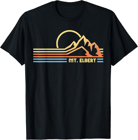 Mt. Elbert Colorado hiking hiker climbing T-Shirt - T-Shirt | Black