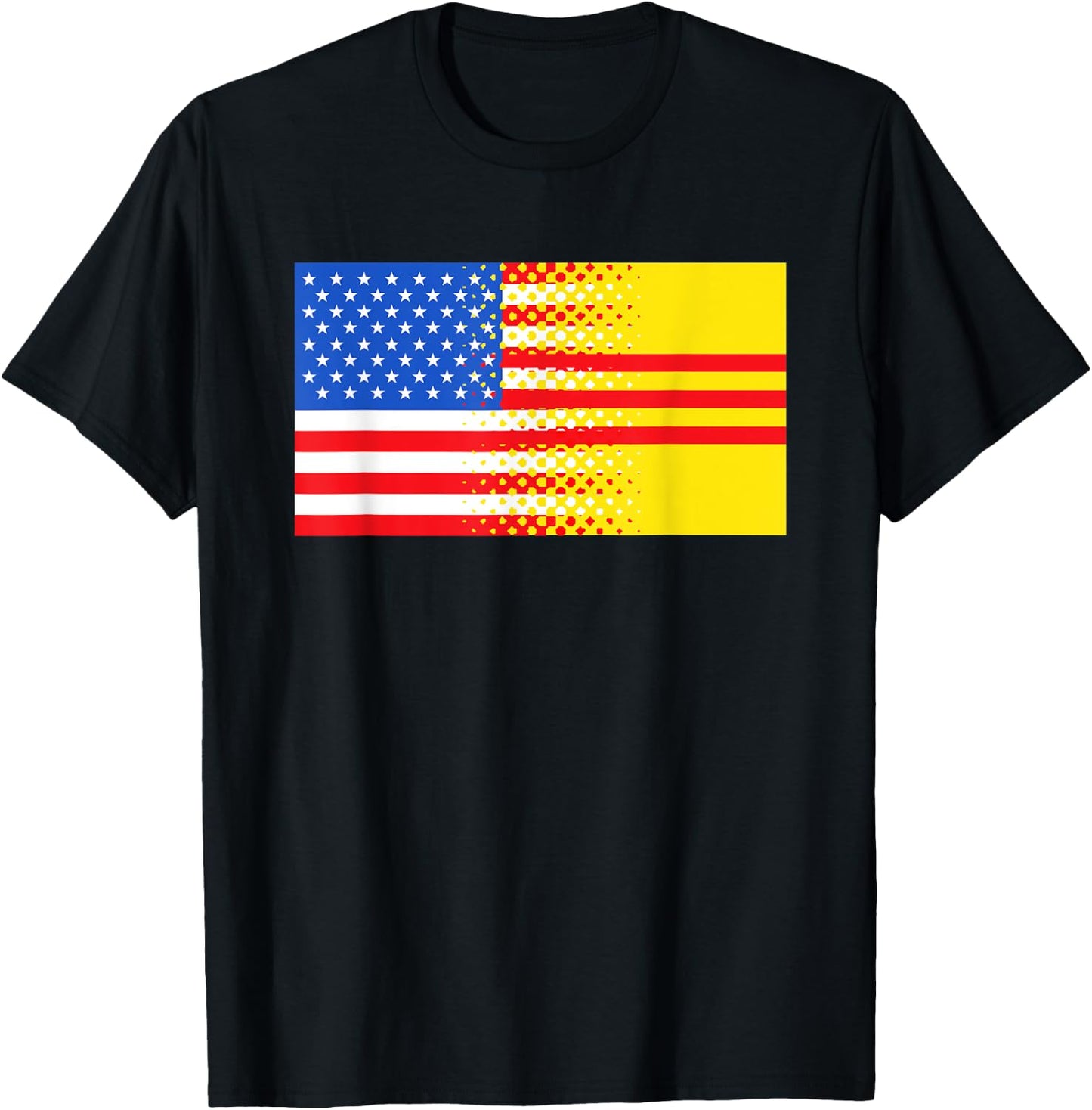 Vietnamese American South Vietnam Flag Gift T-Shirt - T-Shirt | Black
