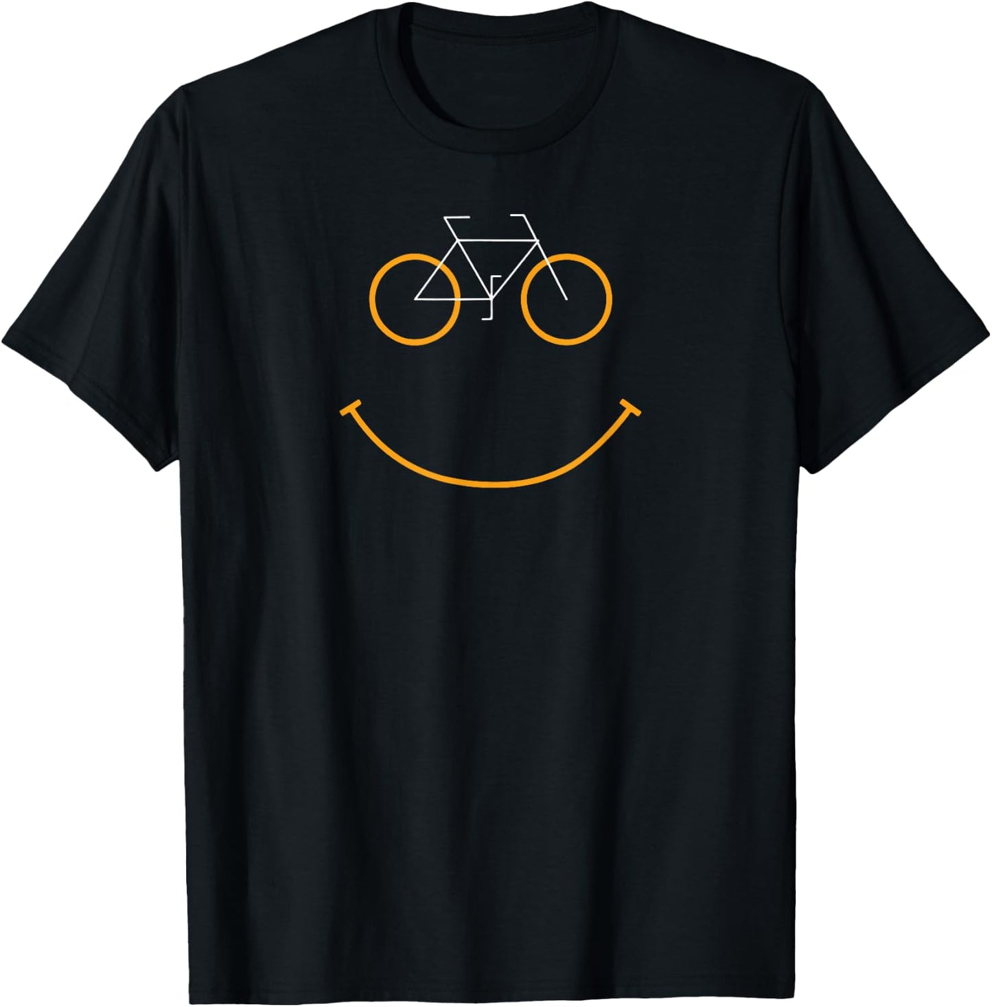 Funny Smiling Bike Smiling Face Bike T-Shirt - T-Shirt | Black