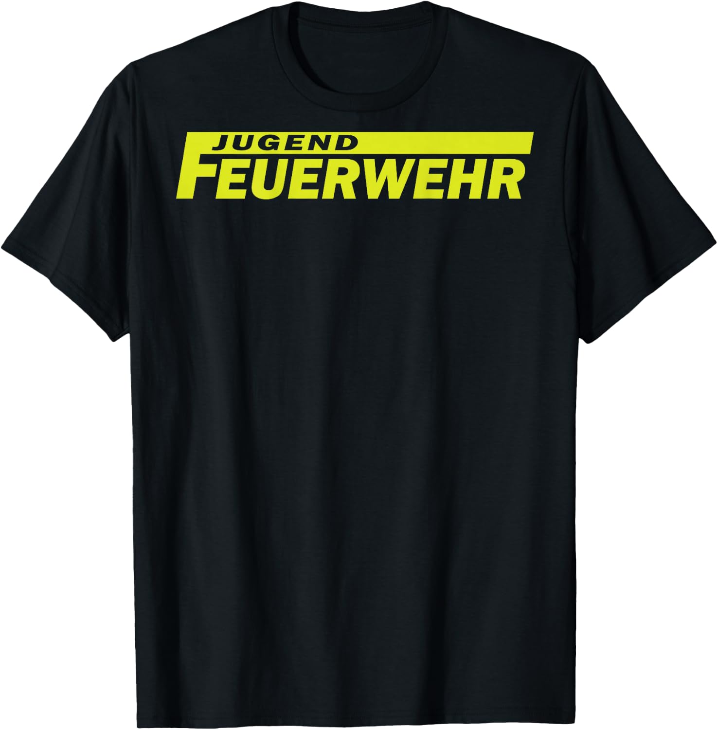 Jugendfeuerwehr Schriftzug groß Rücken - Feuerwehr T-Shirt - T-Shirt | Black