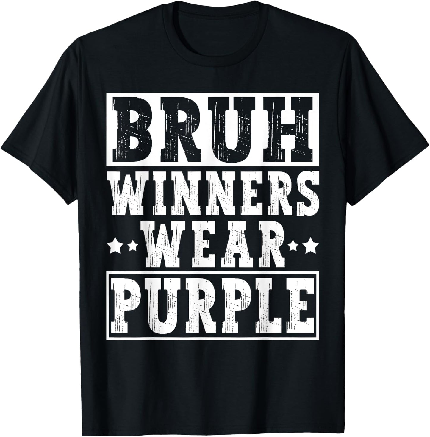 Winners Wear Purple Color Team Sports Day Game Camp Team T-Shirt - T-Shirt | Black