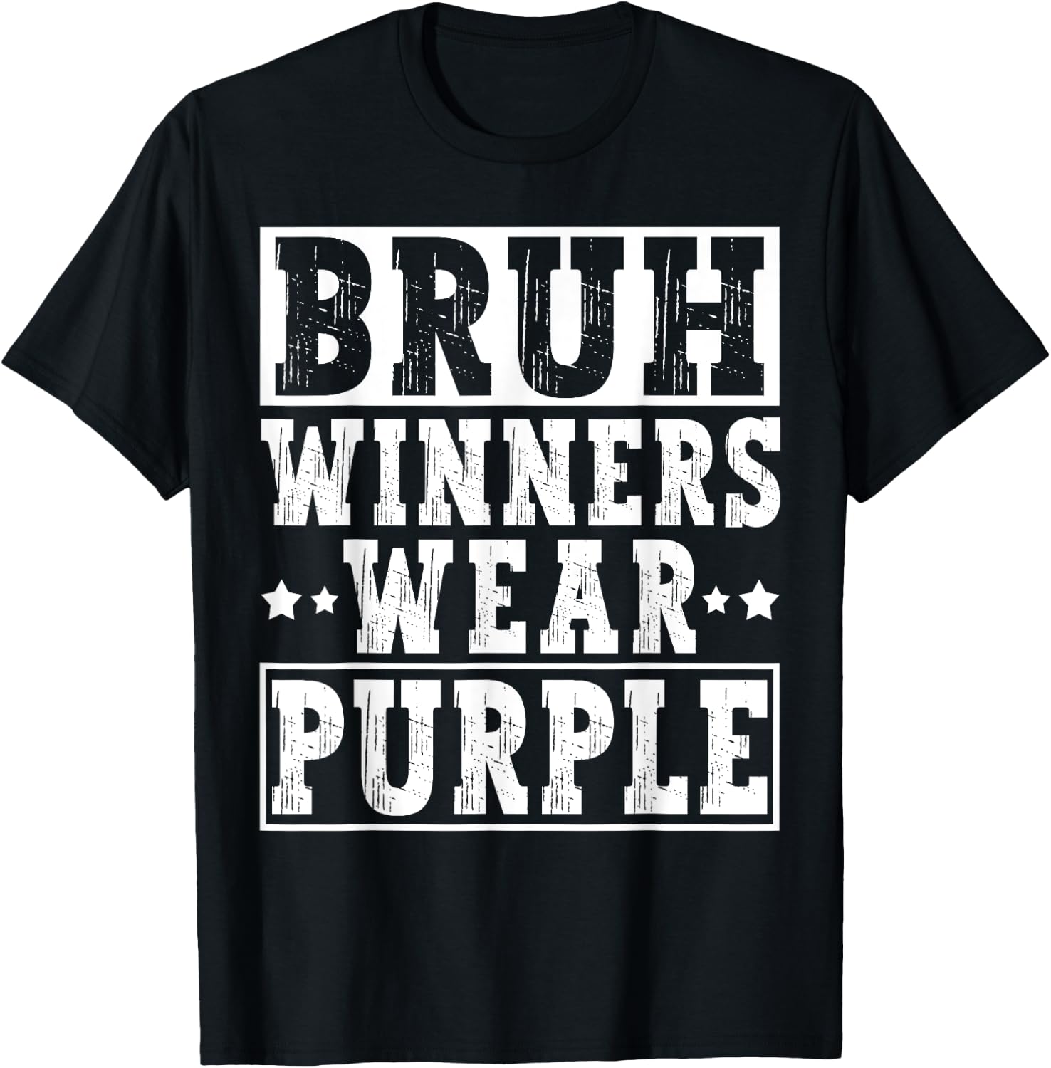 Winners Wear Purple Color Team Sports Day Game Camp Team T-Shirt - T-Shirt | Black