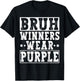Winners Wear Purple Color Team Sports Day Game Camp Team T-Shirt - T-Shirt | Black