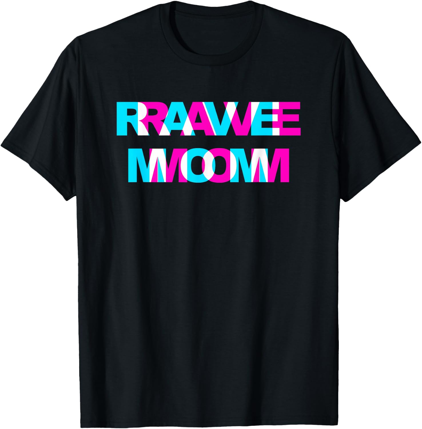 Rave Mom EDM Music Festival Mother Optical Illusion Trippy T-Shirt - T-Shirt | Black
