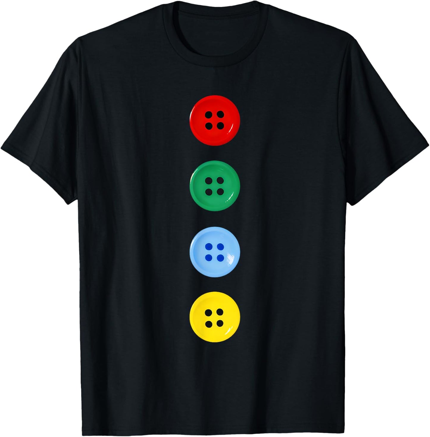 Four Groovy Buttons Blue Cat Funny Halloween Costume Kids T-Shirt - T-Shirt | Black