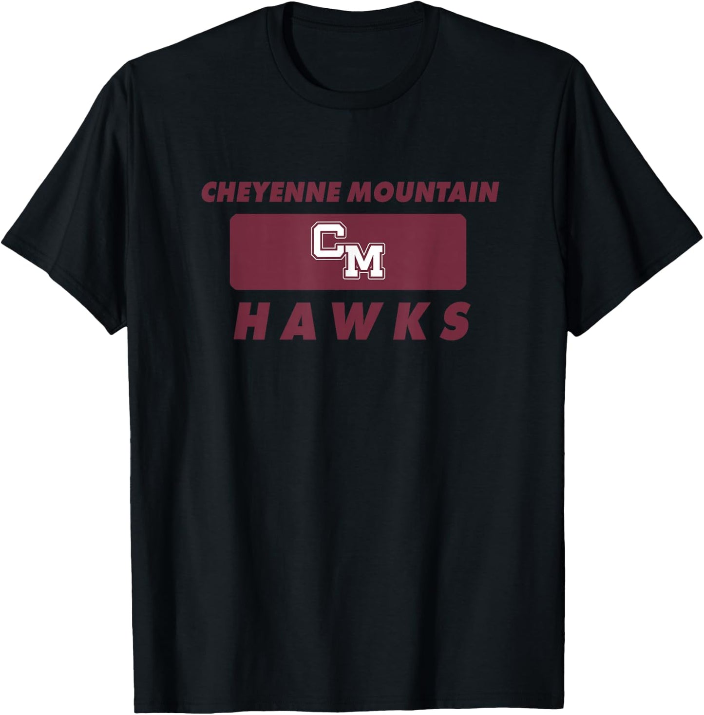 Cheyenne Mountain High School Hawks Colorado Springs T-Shirt - T-Shirt | Black