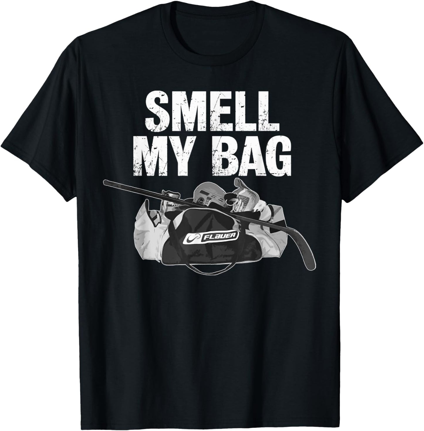 Vintage Smell My Bag Retro smelly hockey player's hockey bag T-Shirt - T-Shirt | Black