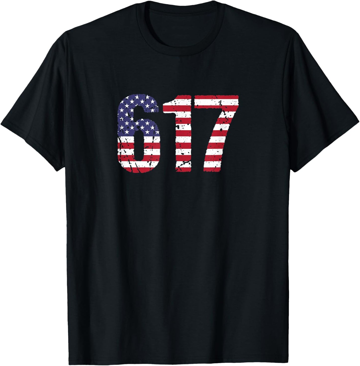 617 Massachusetts Area Code T-Shirt - T-Shirt | Black