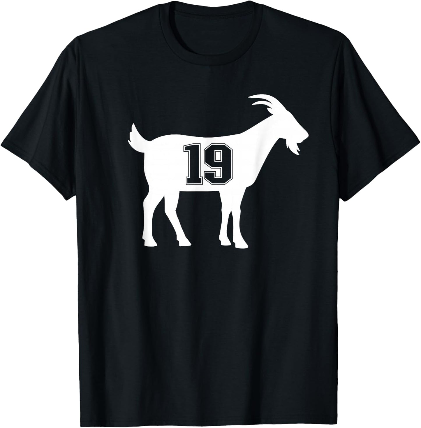 Goat 19 G.O.A.T. Number Nineteen Goat T-Shirt - T-Shirt | Black