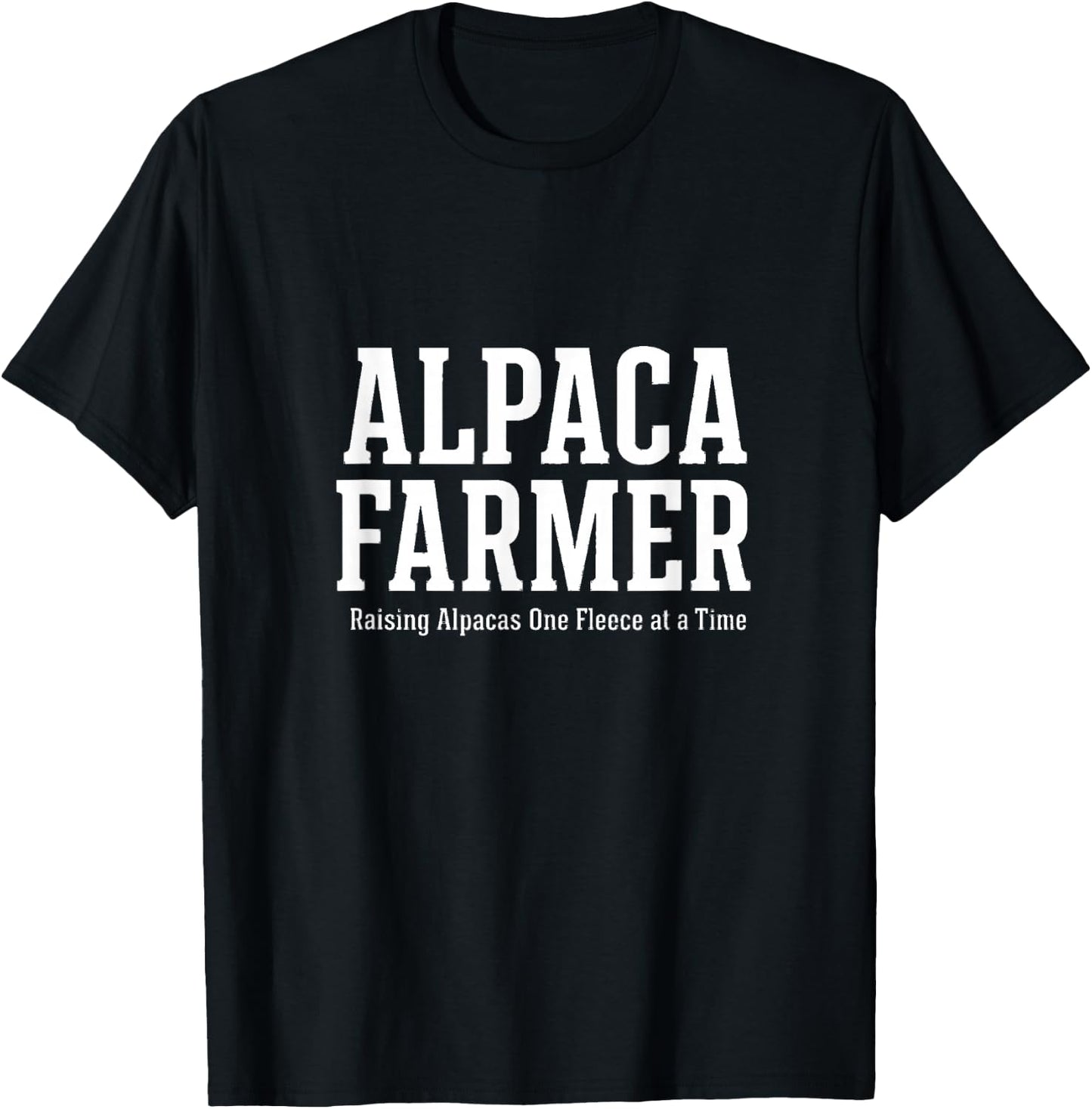 Alpaca Farmer Raising Alpacas Fleece T-Shirt - T-Shirt | Black
