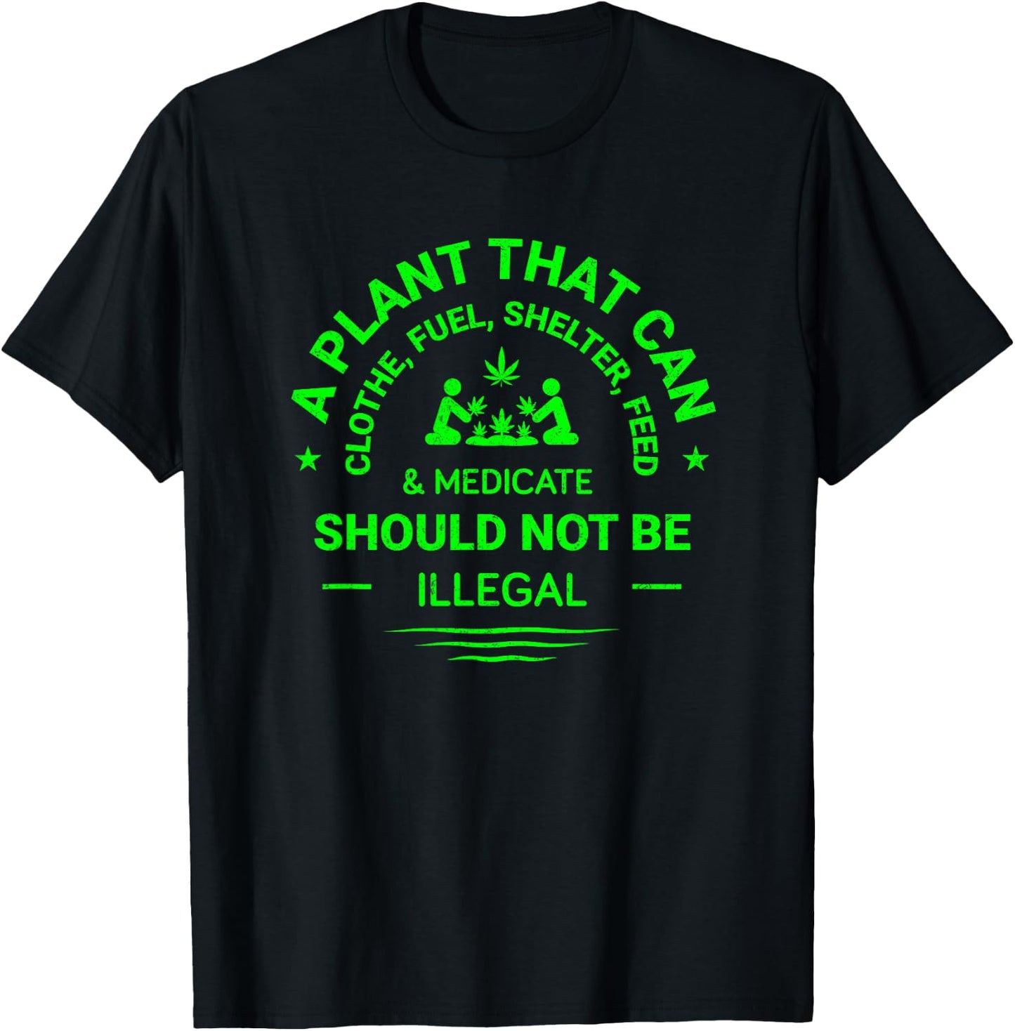 Weed Gift Cannabis Medical Marijuana Clothing Pot Head T-Shirt - T-Shirt | Black