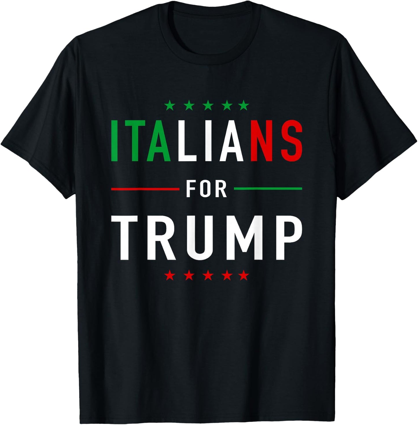 Italians For Trump Pro Trump Italiano Supporter T-Shirt - T-Shirt | Black