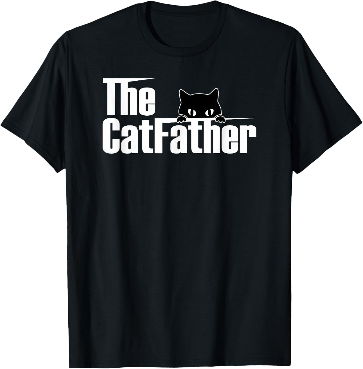 The Catfather | Funny Cute Cat Father T-Shirt - T-Shirt | Black