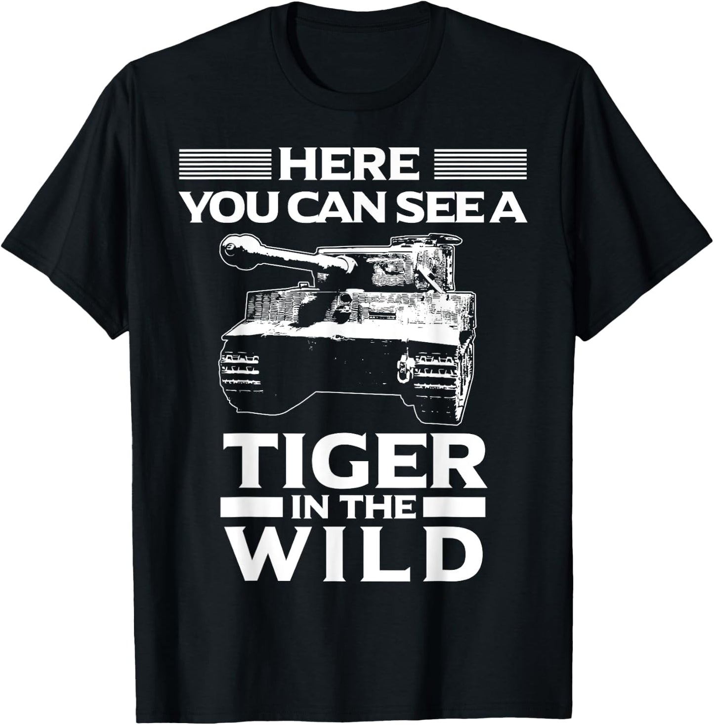 Panzer Tanker Tiger In The Wild Tank Driver T-Shirt - T-Shirt | Black