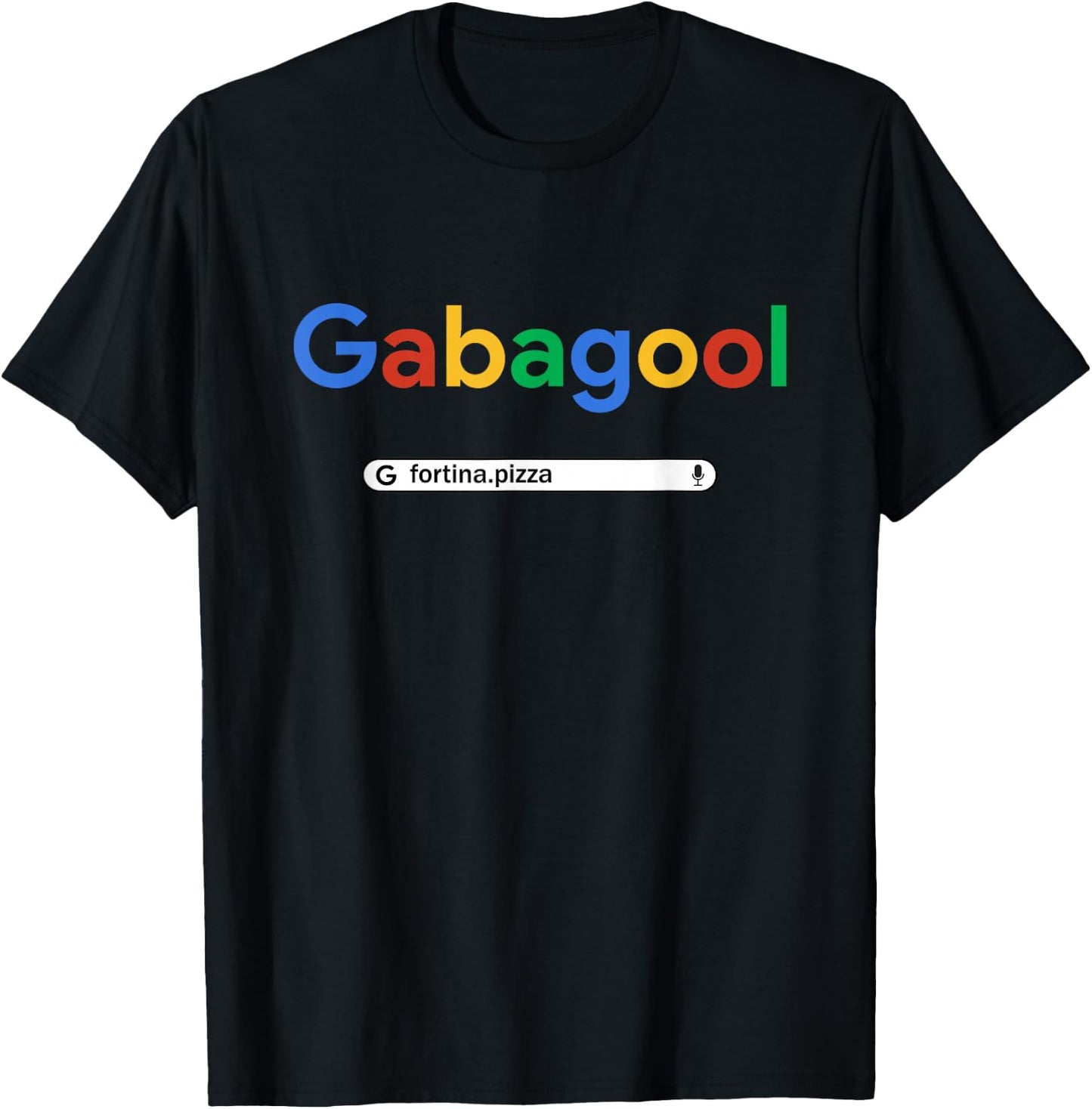 Gabagool Goole Fortina Pizza T-Shirt - T-Shirt | Black