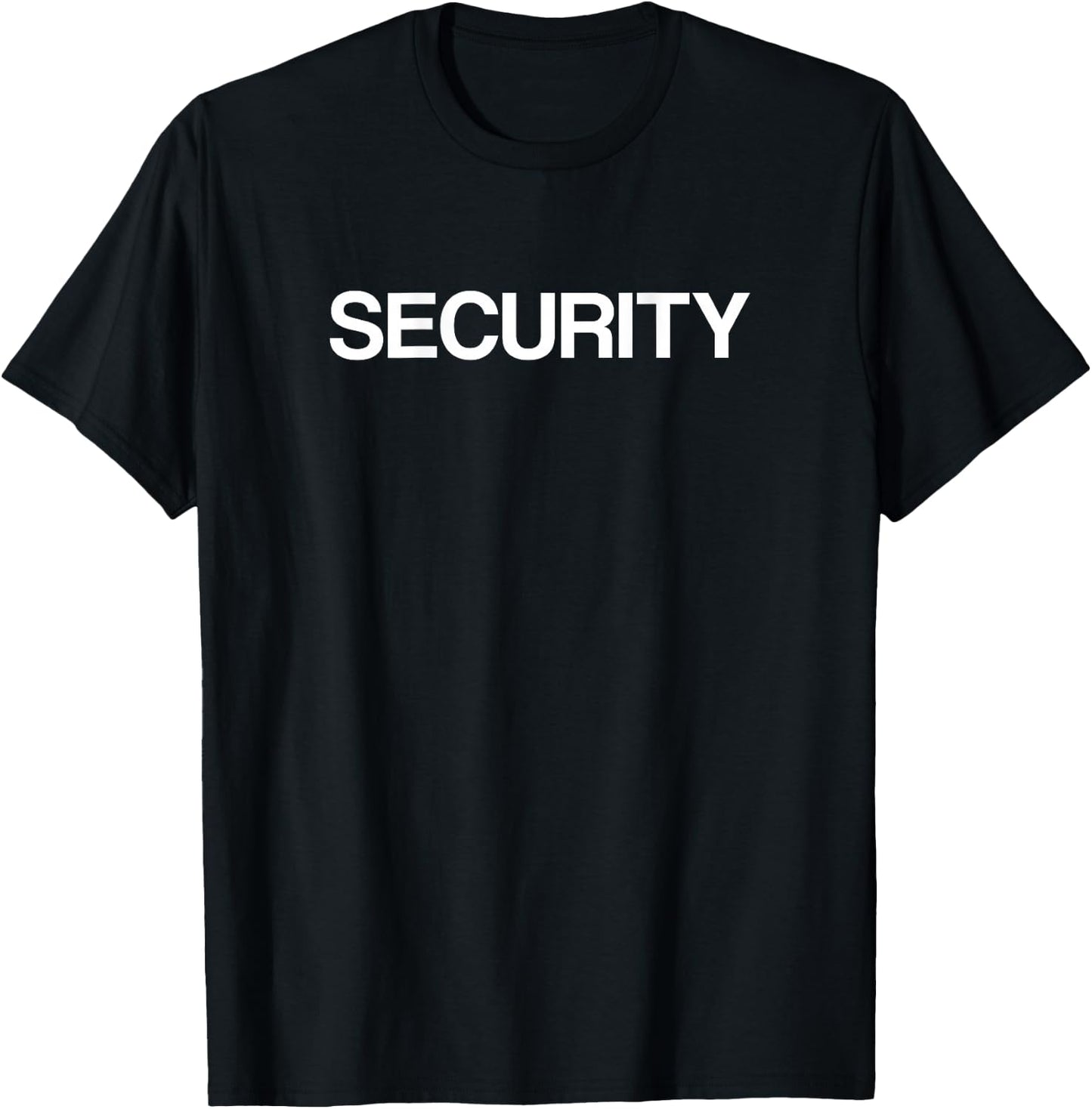 Security with Back Print on Back T-Shirt - T-Shirt | Black