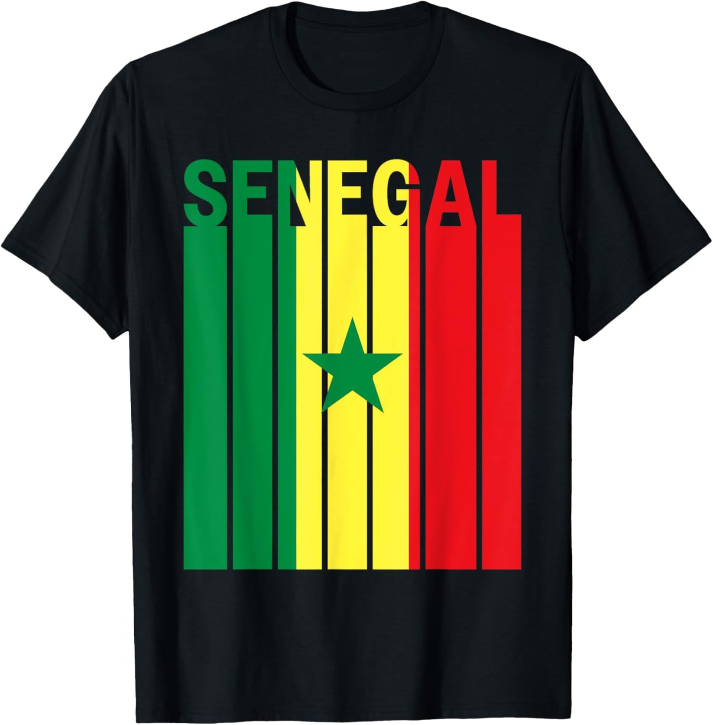 Senegal Flag T-Shirt - T-Shirt | Black