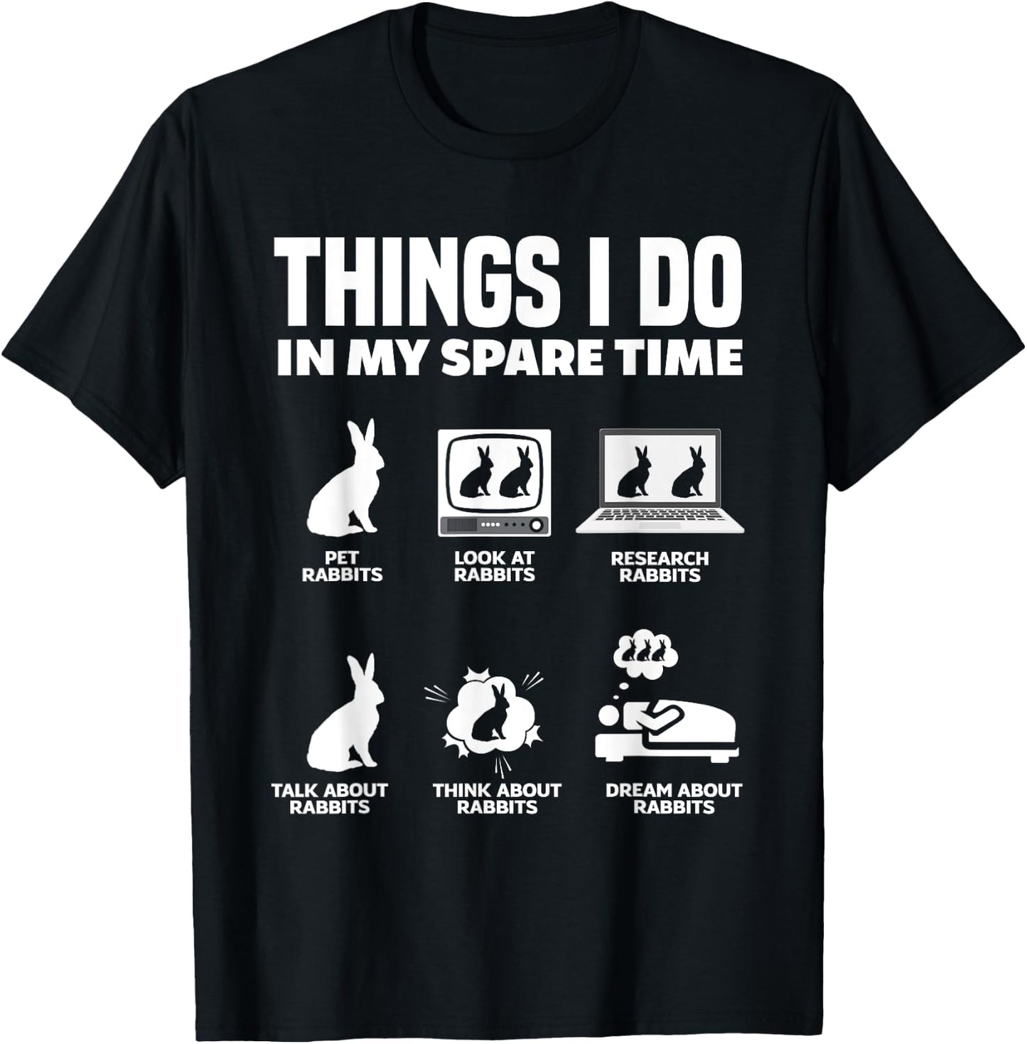 Funny Rabbit Lover Rabbit Owner T-Shirt - T-Shirt | Black