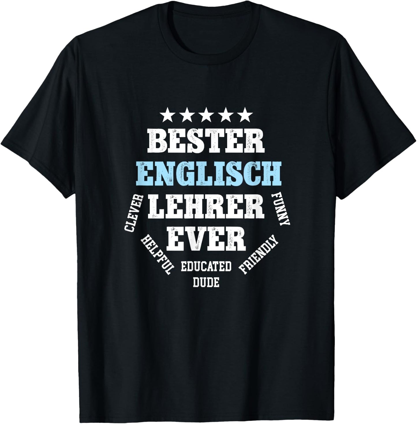Bester Englischlehrer Geburtstag Abschied Englisch Lehrer T-Shirt - T-Shirt | Black