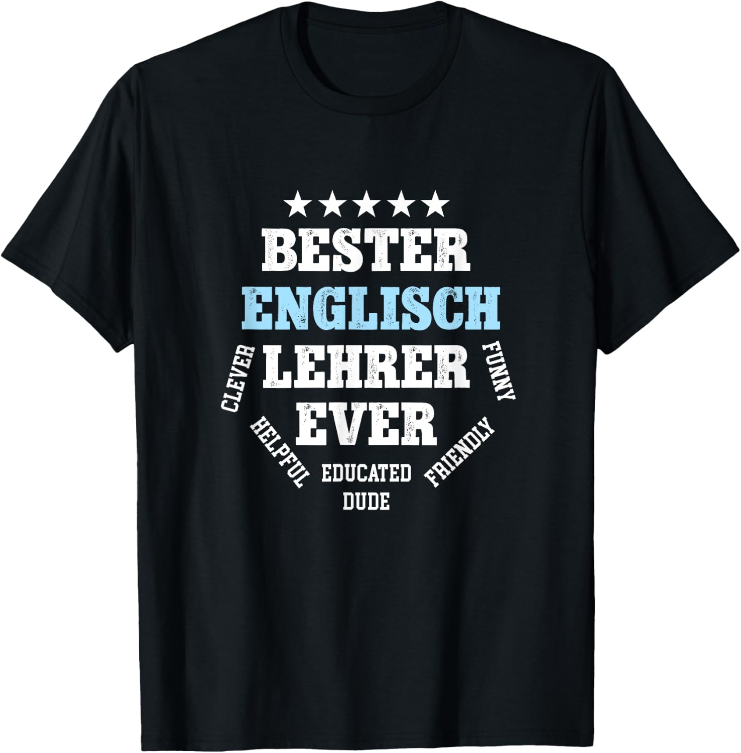 Bester Englischlehrer Geburtstag Abschied Englisch Lehrer T-Shirt - T-Shirt | Black