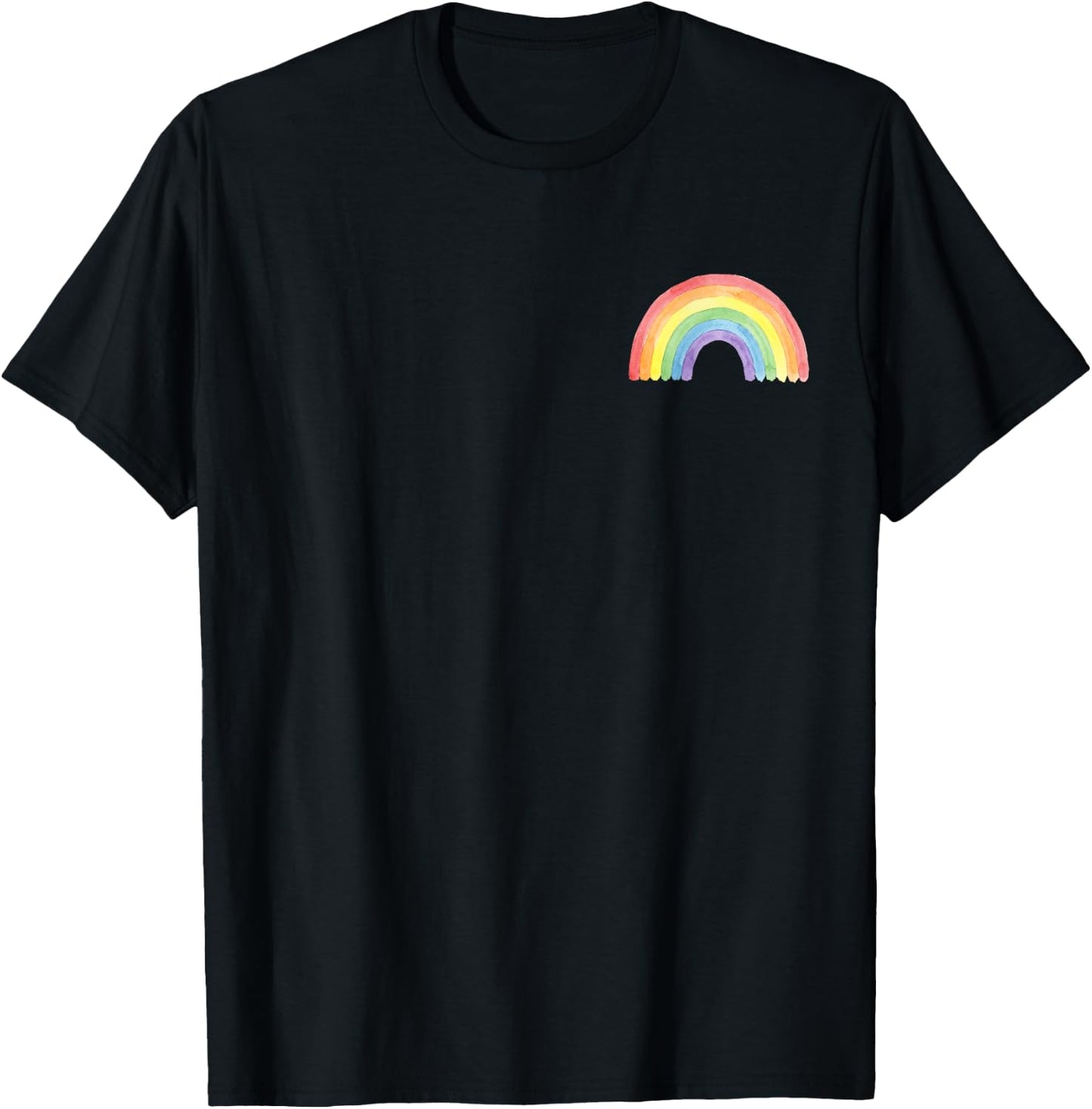 Rainbow LGBTQ Pride Month Equality Gay Lesbian Bisexual Ally T-Shirt - T-Shirt | Black
