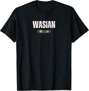 WASIAN | White and Asian Heritage Culture Ethnicity Identity T-Shirt - T-Shirt | Black