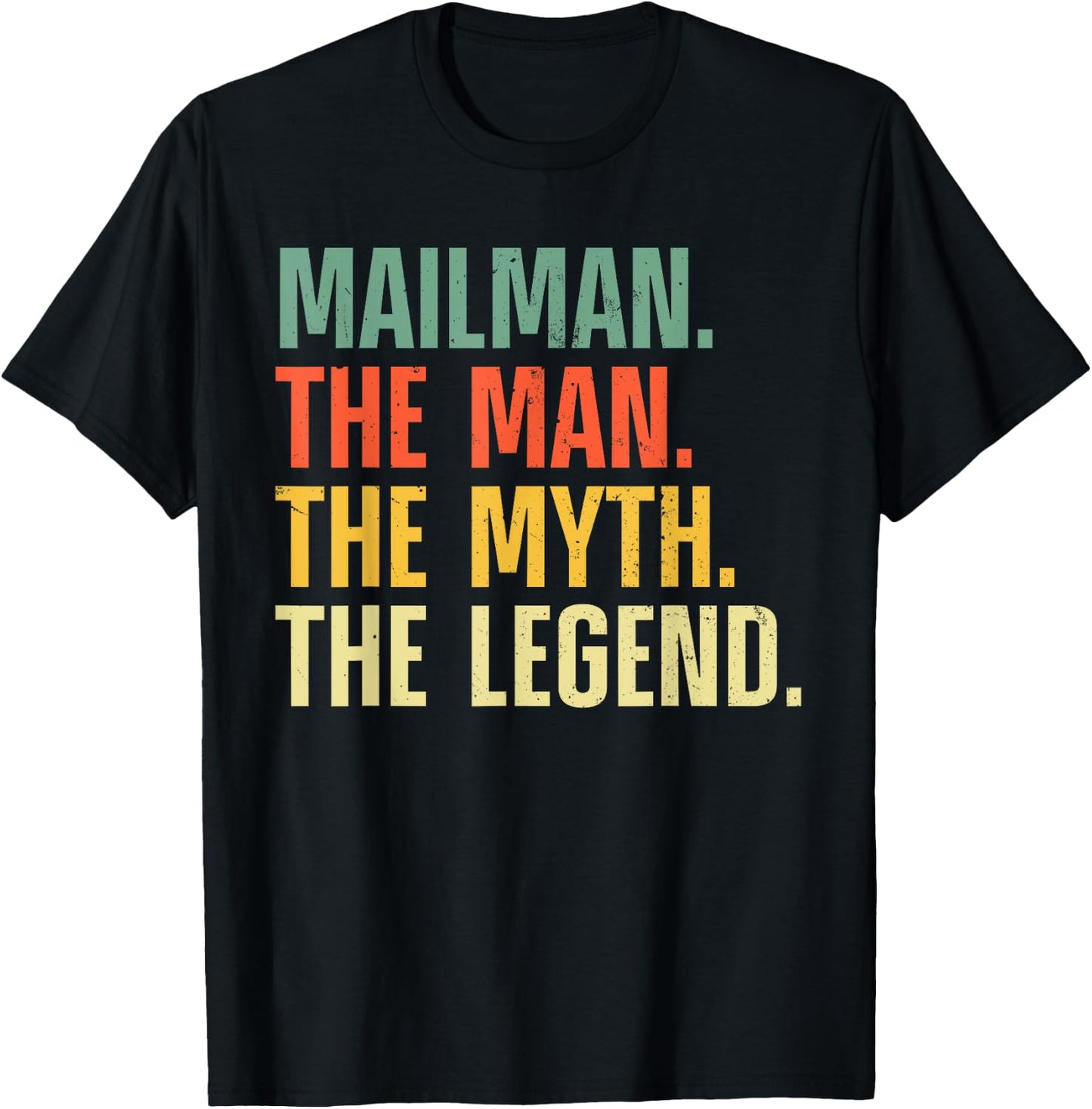 Mailman Art Dad Mail Carrier Postal Worker Mail Man T-Shirt - T-Shirt | Black