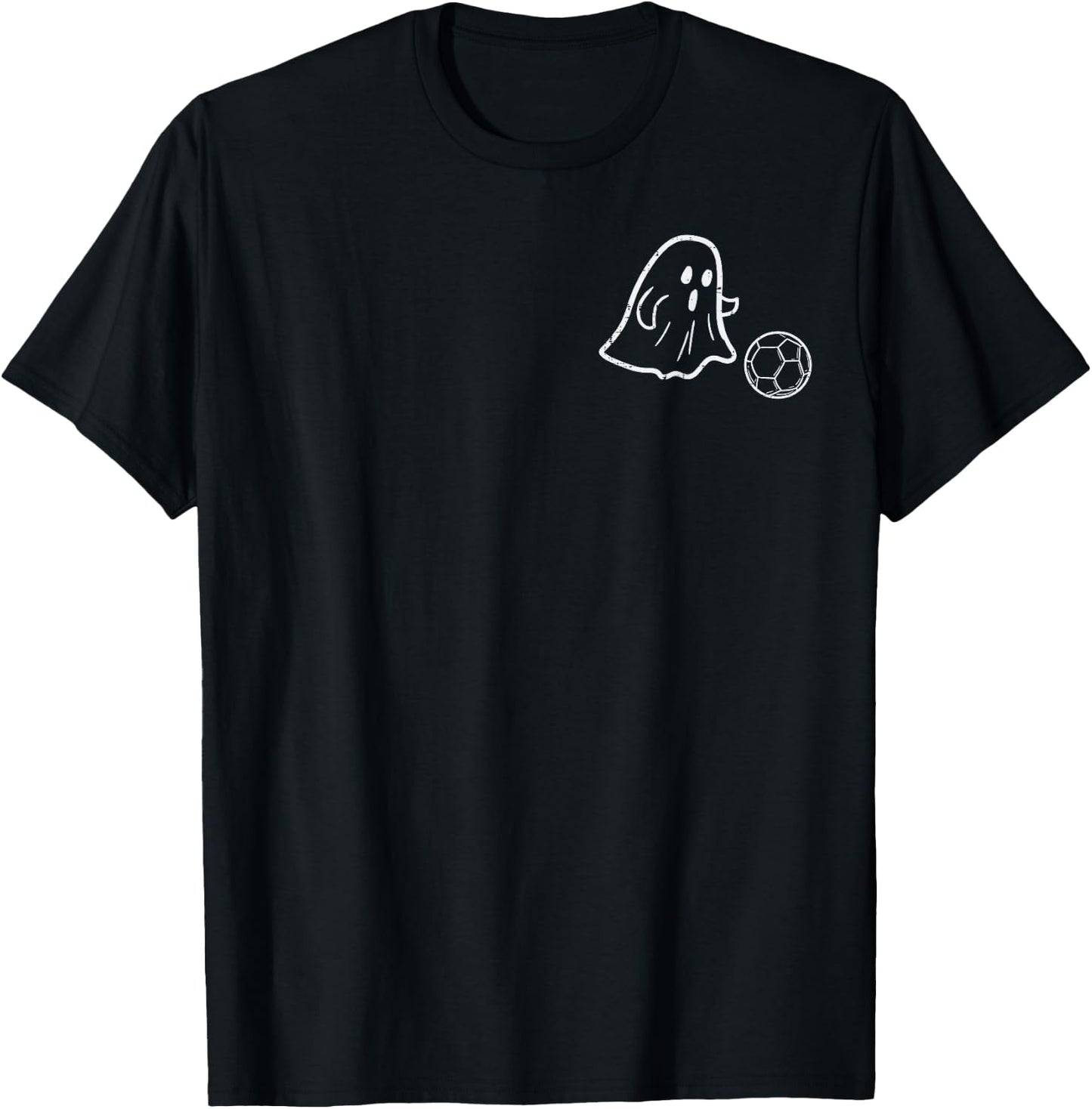 Ghost Soccer Pocket Halloween Costume Men Women Girls Boys T-Shirt - T-Shirt | Black