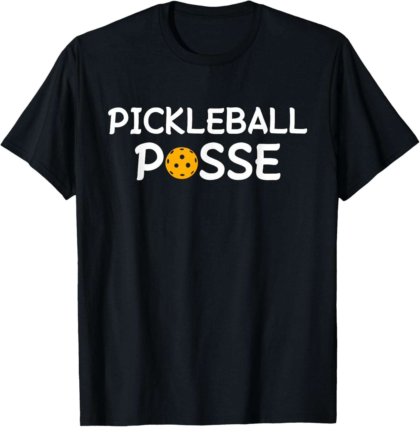 Pickleball Posse Funny Pickleball T-Shirt - T-Shirt | Black
