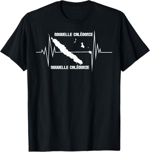 beautiful Gift graphic design map New Caledonia , Black, S T-Shirt - T-Shirt | Black
