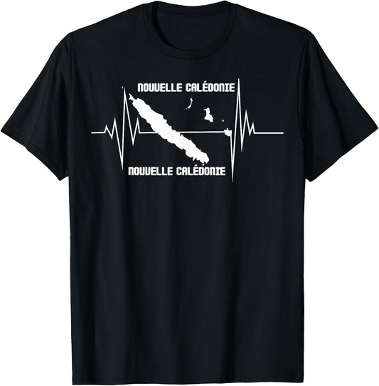 beautiful Gift graphic design map New Caledonia , Black, S T-Shirt - T-Shirt | Black