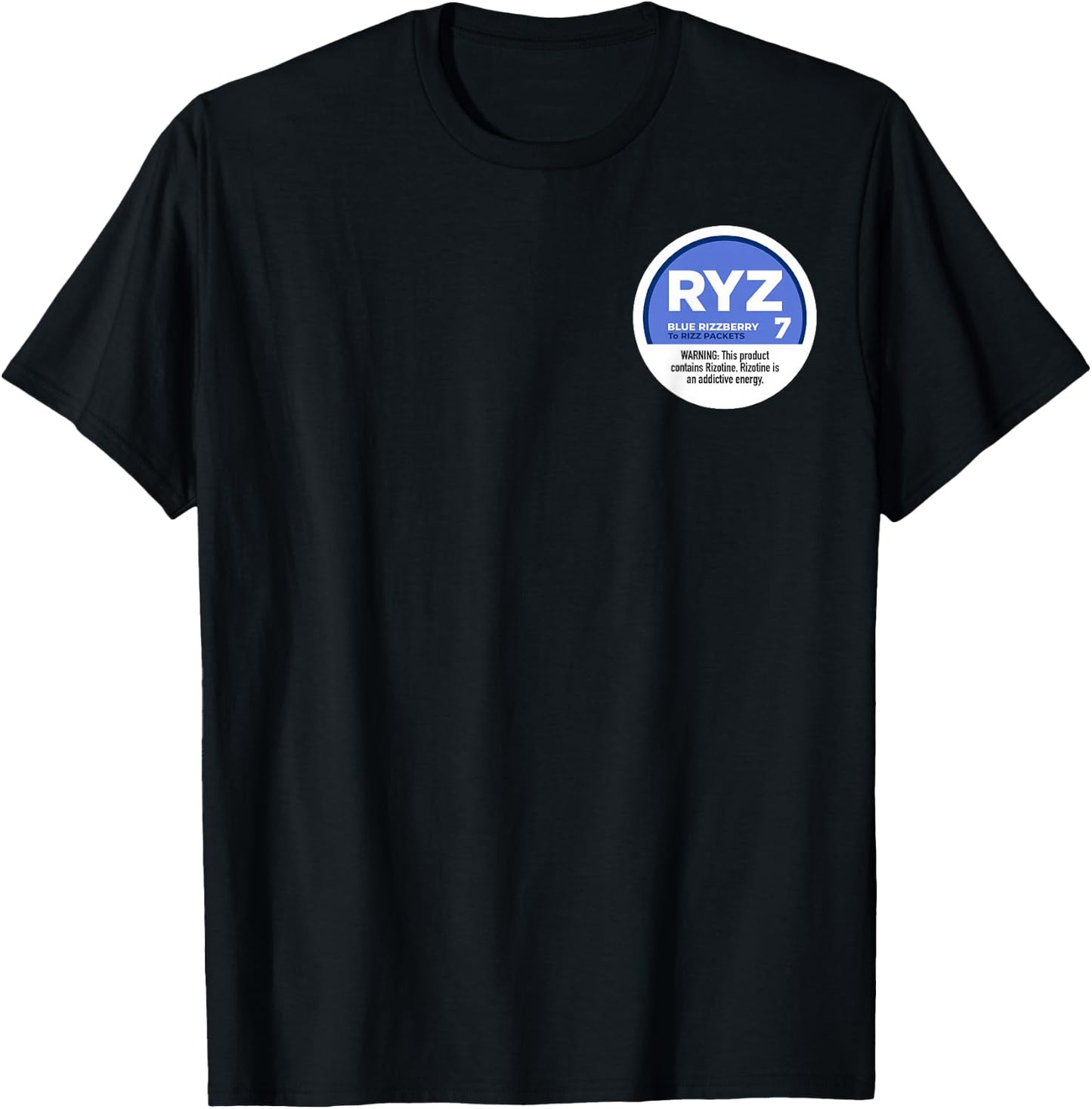 Blue Rizzberry to Rizz Packets Official Front and Back T-Shirt - T-Shirt | Black