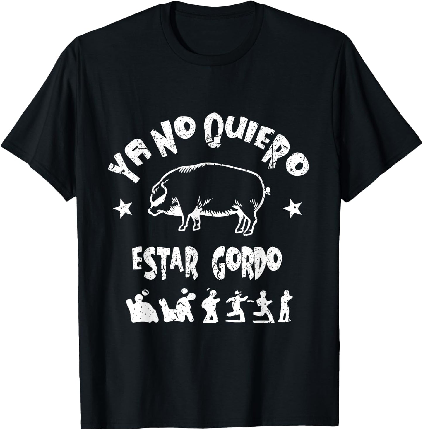 Vintage Ya No Quiero Estar Gordo T-Shirt - T-Shirt | Black