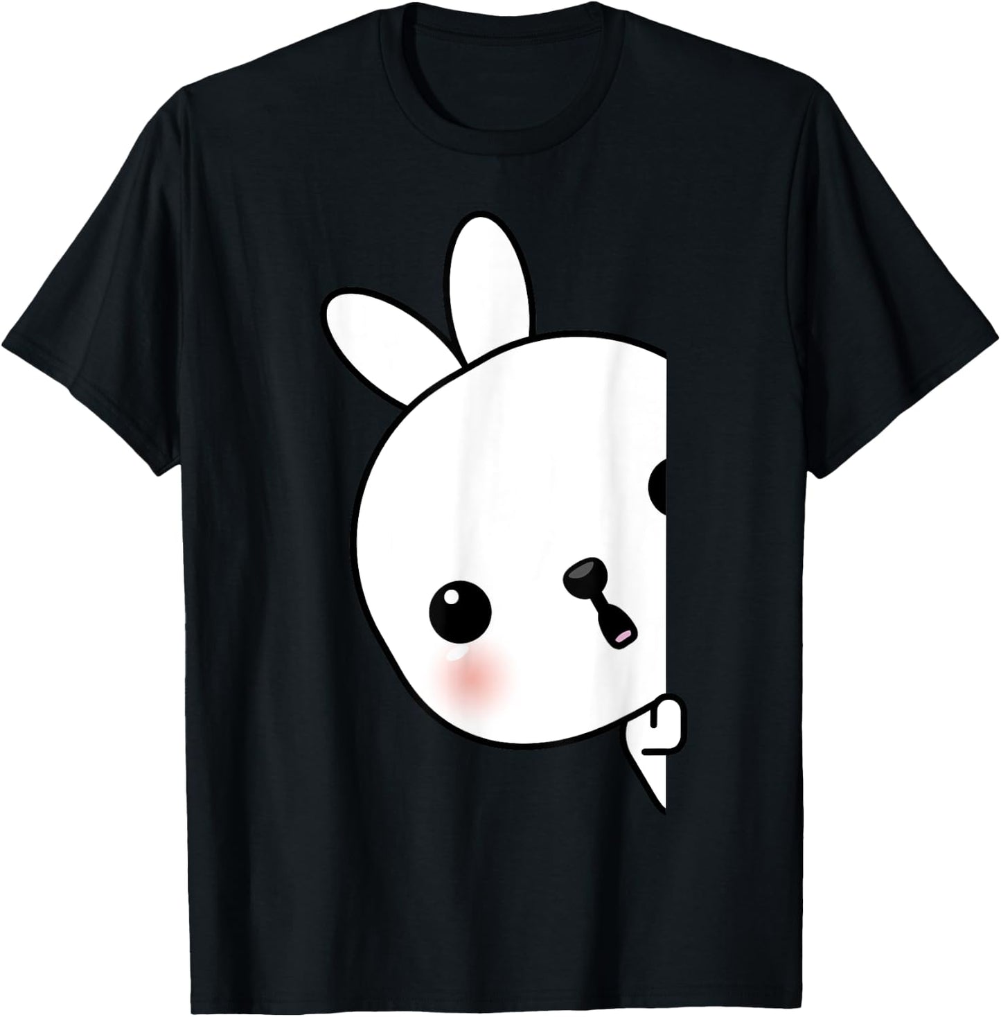 Cute Peaking Bunny Rabbit Costume And Rabbits T-Shirt - T-Shirt | Black