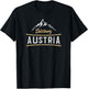 Retro Salzburg Austria Gift - Distressed Vacation T-Shirt - T-Shirt | Black