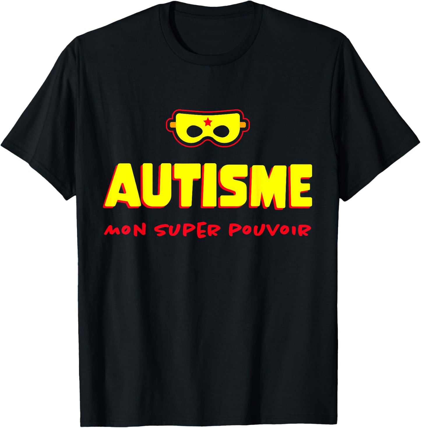 Humour Autisme Super Pouvoir Sensibilisation All in Blue , Blue, S T-Shirt - T-Shirt | Black