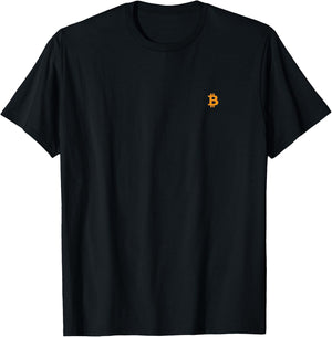 Bitcoin Logo Symbol Normal Classic Subtle Restrained , black T-Shirt - T-Shirt | Black