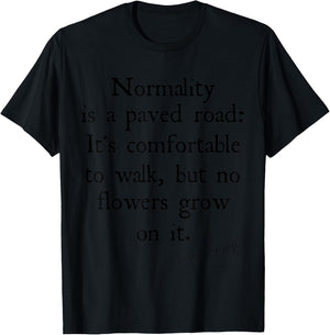 Vincent Van Gogh Inspirational Normality Is Quote Text Shirt T-Shirt - T-Shirt | Black