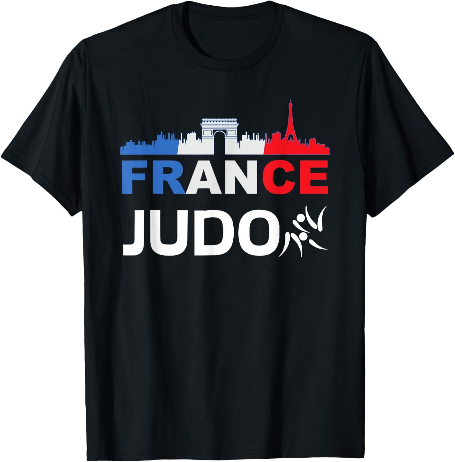 France Flag Judo Gift Jersey Judo France , Black, S T-Shirt - T-Shirt | Black