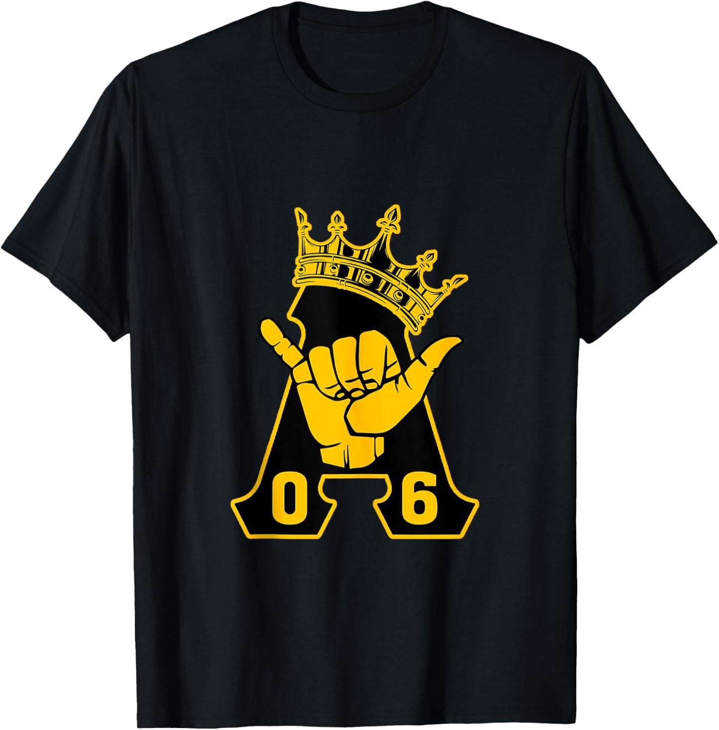 Alpha African 1906 Fraternity Hand Sign Crown T-Shirt - T-Shirt | Black