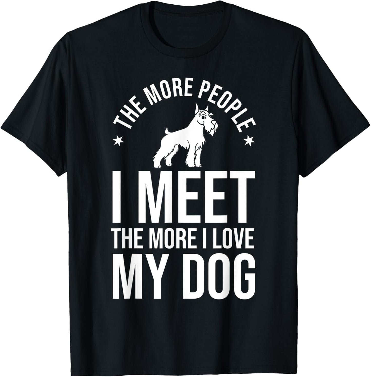 Schnauzer Dog Puppies Owner Lover T-Shirt - T-Shirt | Black