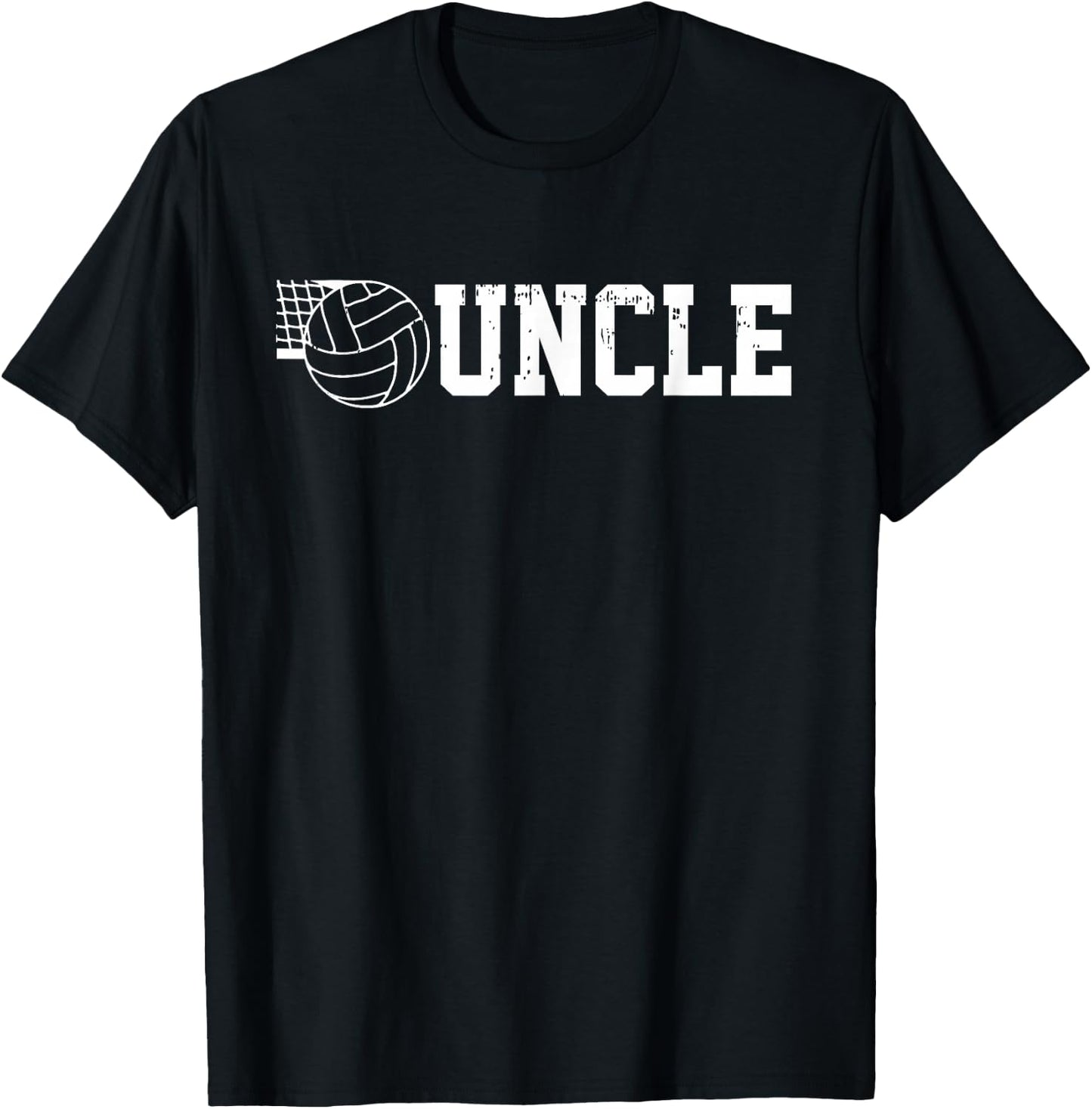 Number One Volleyball Uncle Fathers Day Volleyball Uncle T-Shirt - T-Shirt | Black