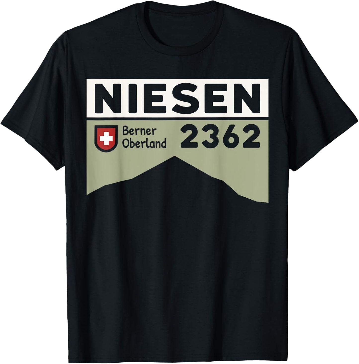 Mount Niesen Hike Switzerland Swiss Skiing Hiking Gifts T-Shirt - T-Shirt | Black