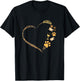 Cute Dogs Paw Crown Wine Coffee Leopard Print Heart T-Shirt - T-Shirt | Black