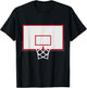 Basketball Backboard With Hoop Costume Shirt Rim Dunks T-Shirt - T-Shirt | Black