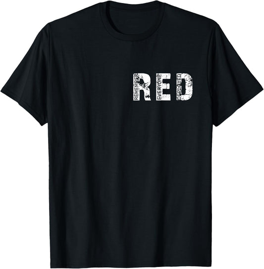 On Fridays We Wear Red Soldiers Veterans Day and Friday RED T-Shirt - T-Shirt | Black